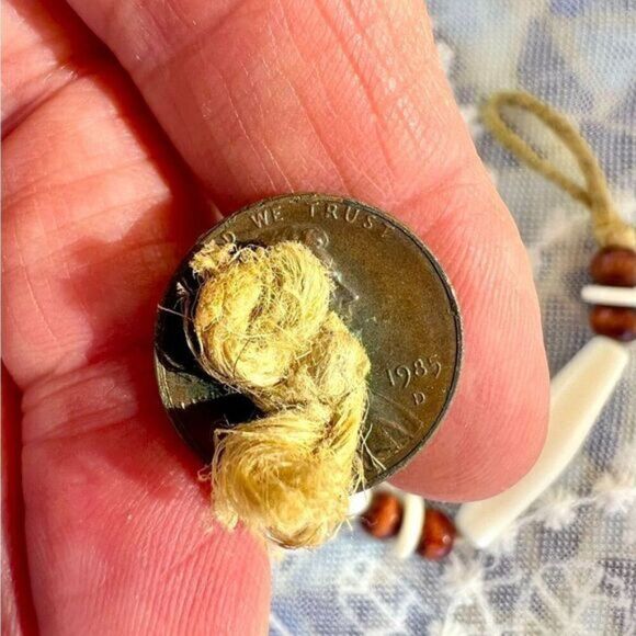 Vintage Hairpipe Surfer’s Necklace with Penny Clasp Unisex - Picture 7 of 10